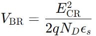 one-dimensional approximation of breakdown voltage