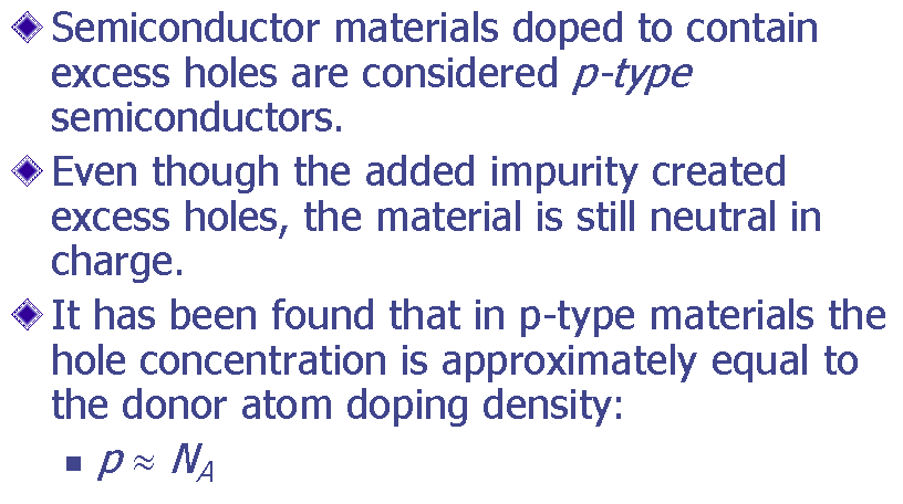 P-Type Semiconductors